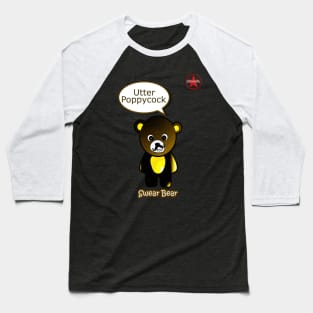 Geek Girl - SwearBear - Poppycock Baseball T-Shirt